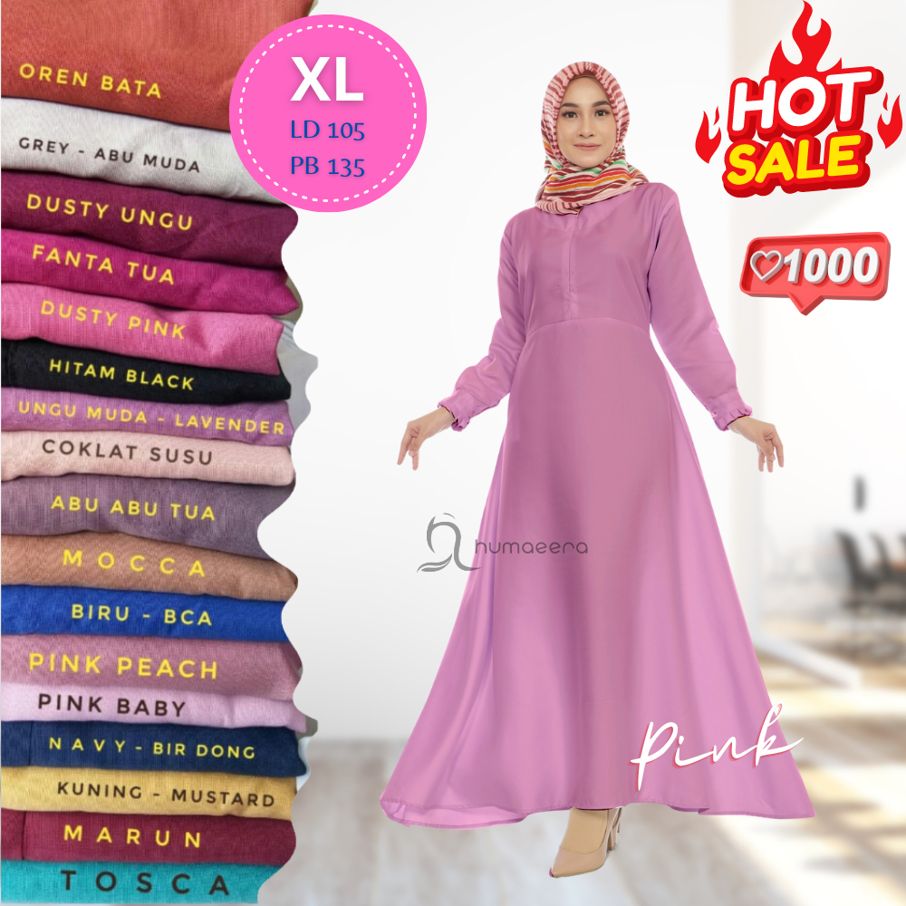 Promo Gamis Syari Balotelli Polos Karet Pinggang Gamis Polos Balotelli Gamis Navy hijau Botol