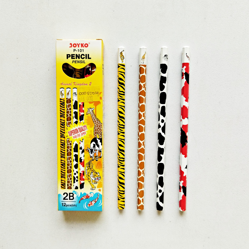 

ANNYEONG HASEYO GIFT SHOP | Pensil Joyko P-101 2B Animal Kingdom 2 1 Box Isi 12 Pcs | Pencil for Computer | Pensil untuk Komputer isi 12 Buah