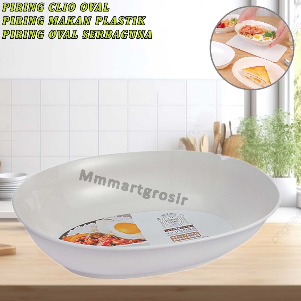 Piring Clio Oval / Piring Makan Plastik / Piring Oval Serbaguna