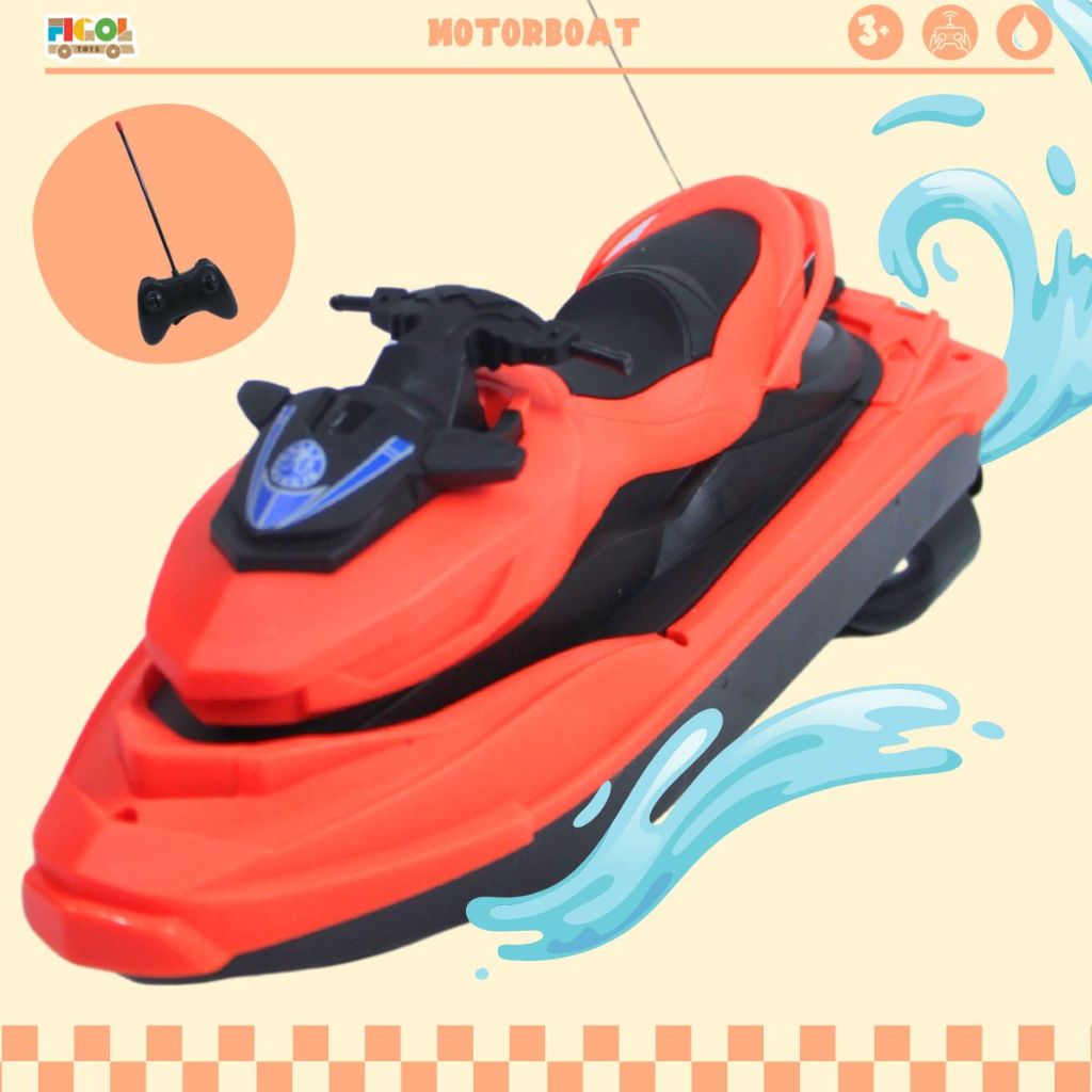 [COD] Mainan Anak Perahu Kapal Air Speed Boat RC Remote Control Main di Air