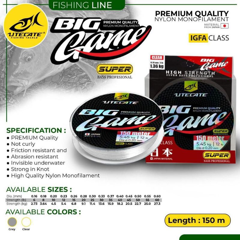 Senar pancing IGFA utc big game big game fishing 150m