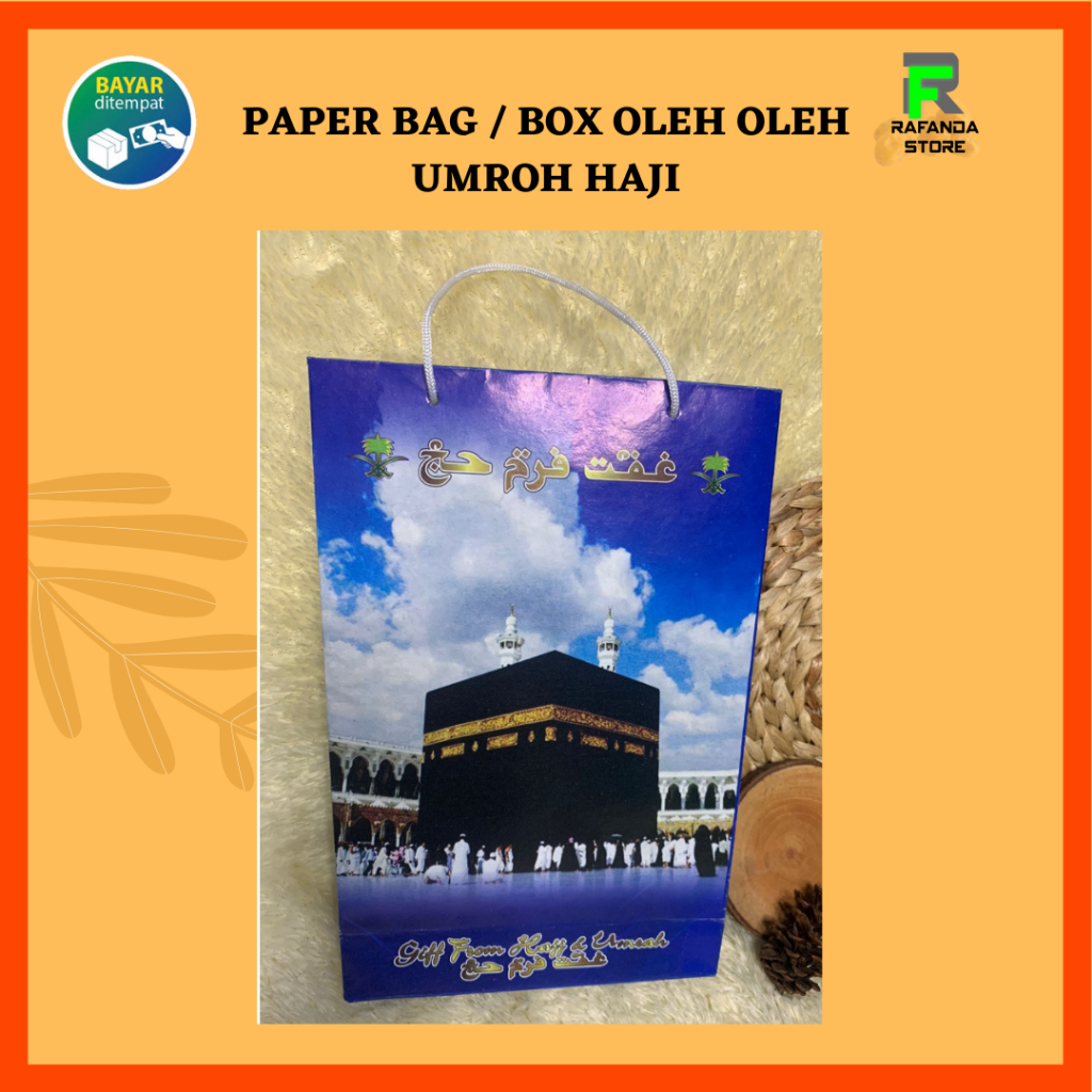 

Dus Paper Bag Haji Besar Tebal Besar / Tas Kertas / Tas Souvenir Haji / Oleh Oleh Haji