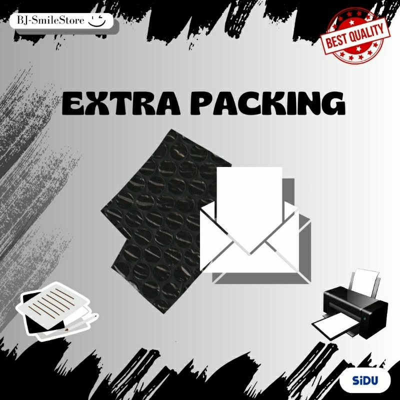 

EXTRA PACKING Cetak Dokumen Black&White | Tambahan Packing Dokumen Hitam Putih HVS SIDU 70 GSM | BJ Smile Store