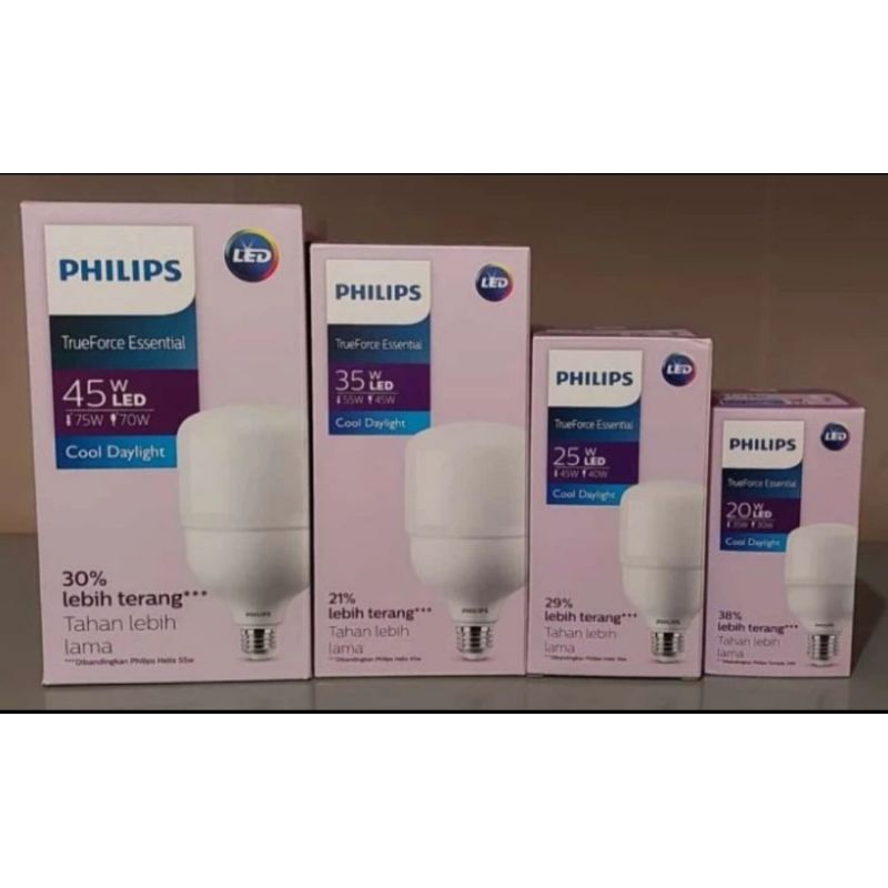 Lampu LED Philips Tforce Trueforce Ess 18W 20W 22W 25W 35W 45W WATT Putih CDL E27 TForce Essential B