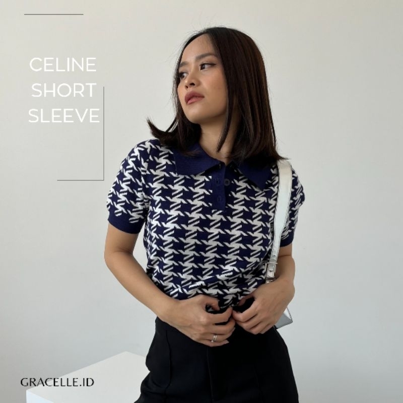 Gracelle CELINE SHORT SLEEVES | Atasan Wanita/Short Sleeves/Knit Top