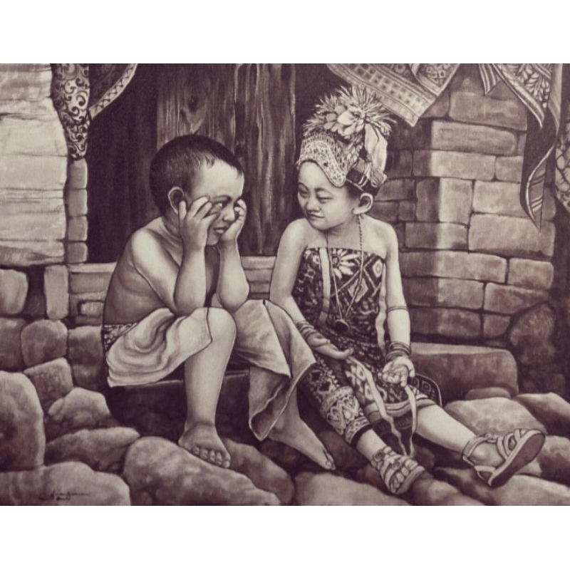 Lukisan tradisi bali | Lukisan bali | Lukisan indah