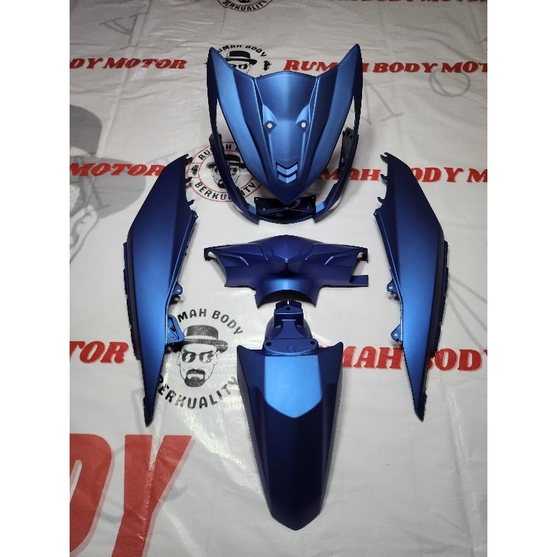 Cover Body Full Halus Honda Beat fi th 2013-2016 warna biru doff