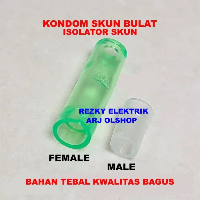 KARET SKUN BULAT SET FEMALE DAN MALE COVER TERMINAL/ ISOLATOR SKUN/ PELINDUNG SKUN/ KONDOM SKUN BULA