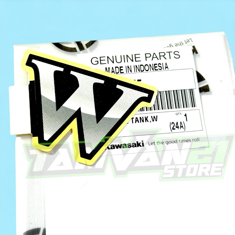 MARK FUEL TANK STICKER TANGKI LOGO [W] KAWASAKI W175 ORIGINAL