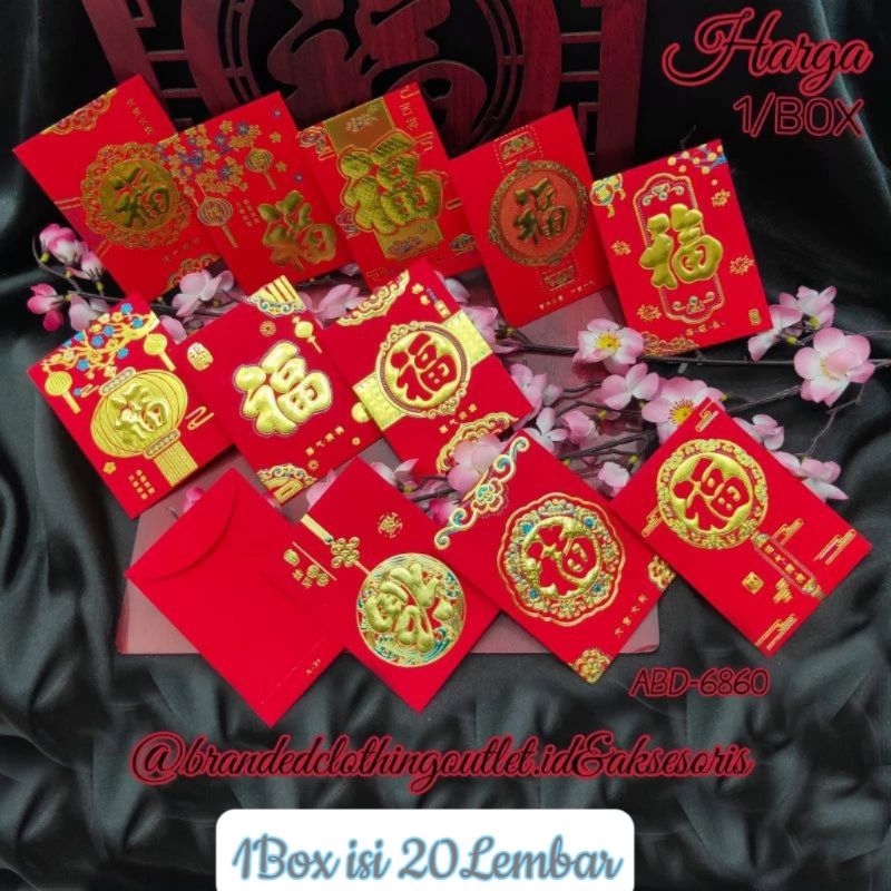 

(20 LEMBAR) ANGPAO IMLEK FU MEDIUM / ANGPAU HOK BOX MIKA / ANGPAU WEDDING NIKAH / ABD6860