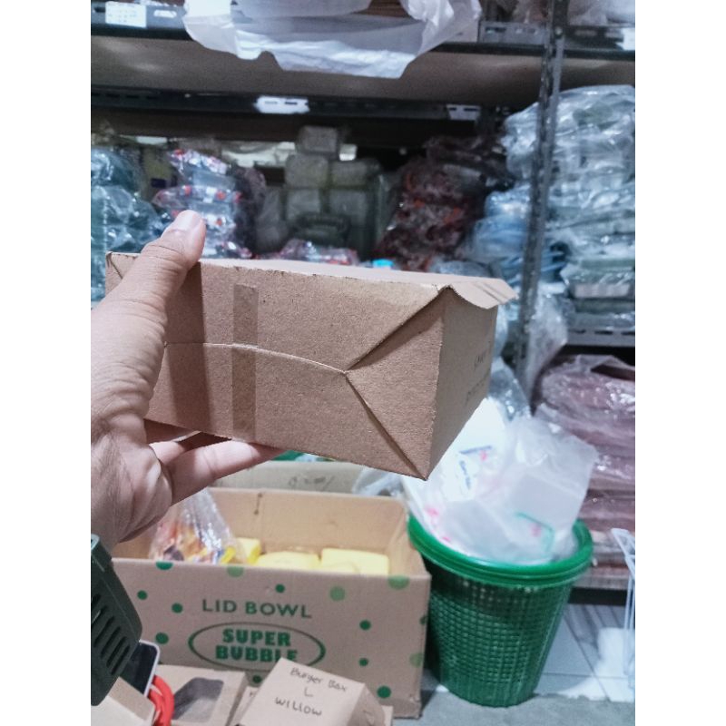 

kardus Snack box UK.15x15x7 tanpa laminasi 50lembar