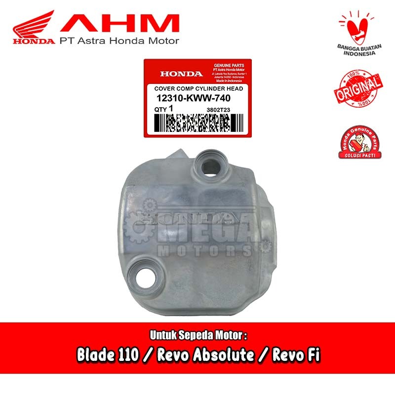 Cover Cylinder Head Tutup Deksel Honda Revo Absolute Fit Fi Blade 110 Original AHM 12310-KWW-740