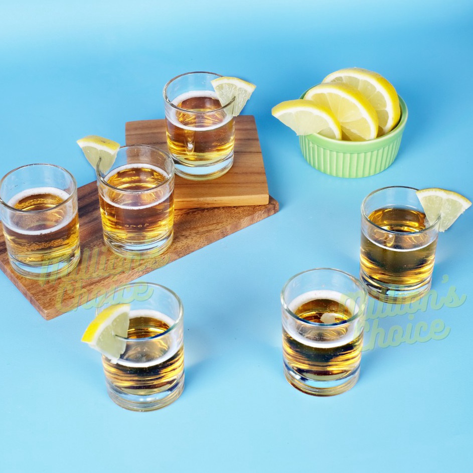 Baru Terkini  Isi 6 pcs Gelas sloki  gelas shot  gelas soju  gelas lilin  gelas kaca  gelas mini 3 o