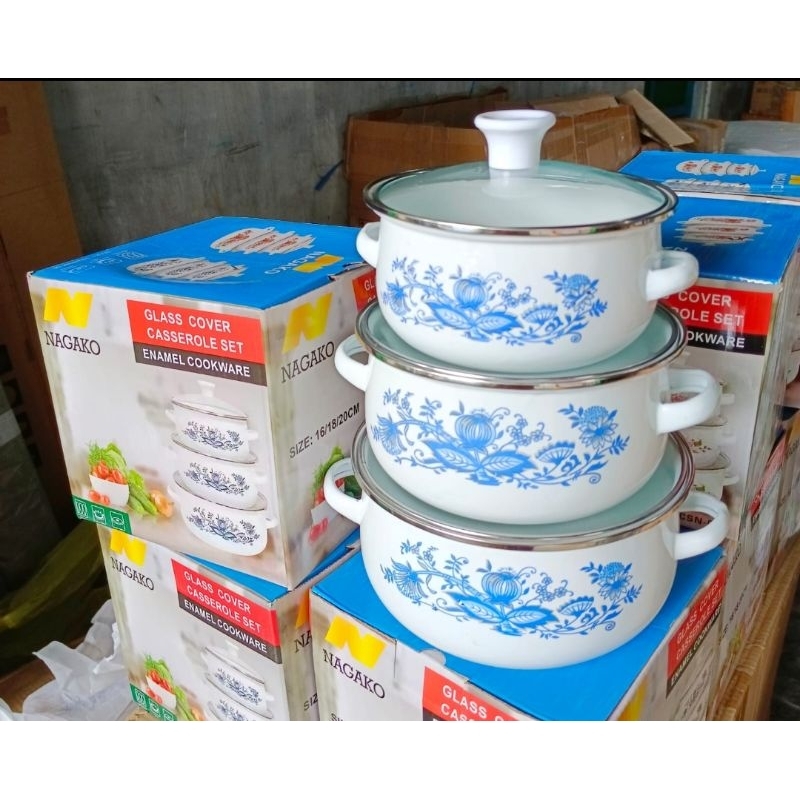 PANCI SET ENAMEL BUNGA