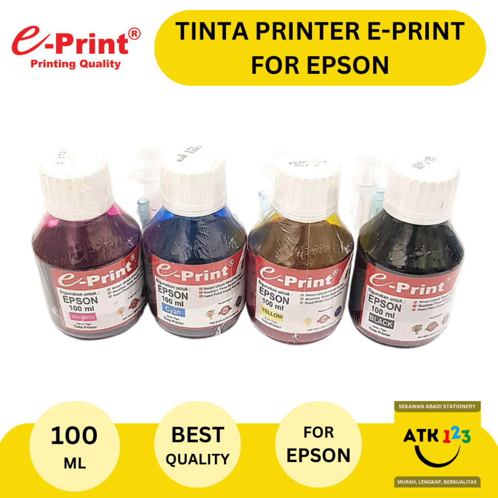 E-PRINT Tinta Printer / Tinta Merk E-Print Eprint untuk Epson 100 ml