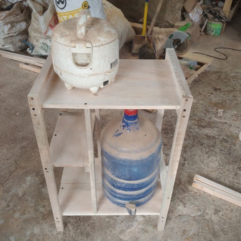 MEJA RAK DAPUR SERBAGUNA KAYU