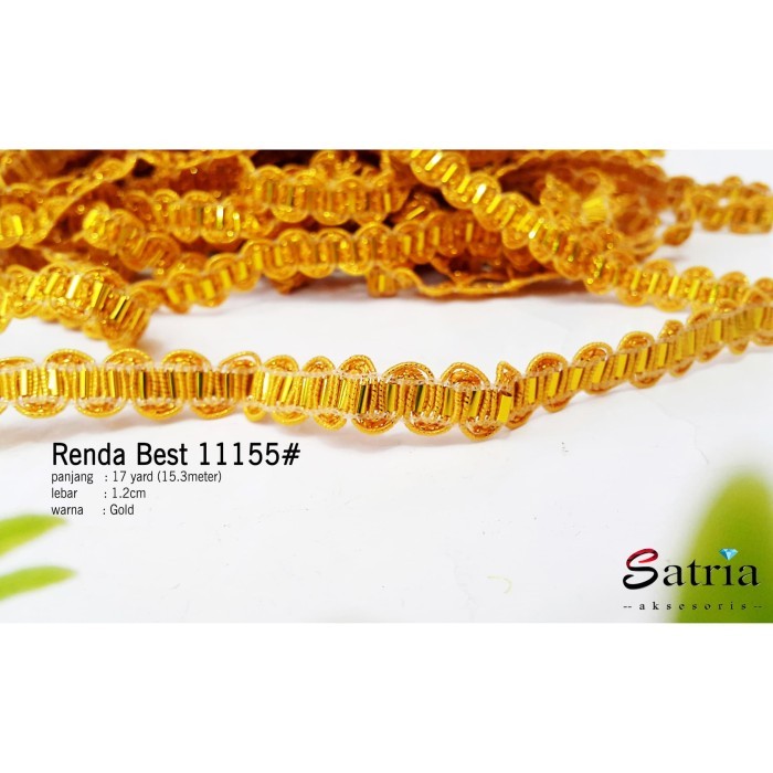 Renda Lace Bahan Renda Emas Fashion Baju Jilbab Renda 11155#