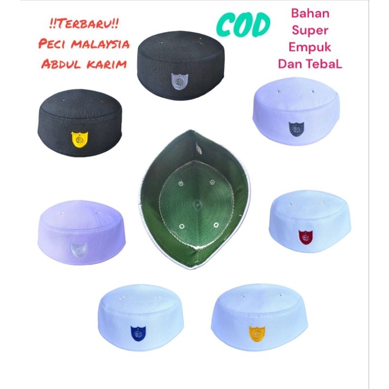Peci Songkok Malaysia Tinggi 7 cm Peci  Peci Putih Malaysia Nuzli Haji Alay Peci Malaysia Songkok pu