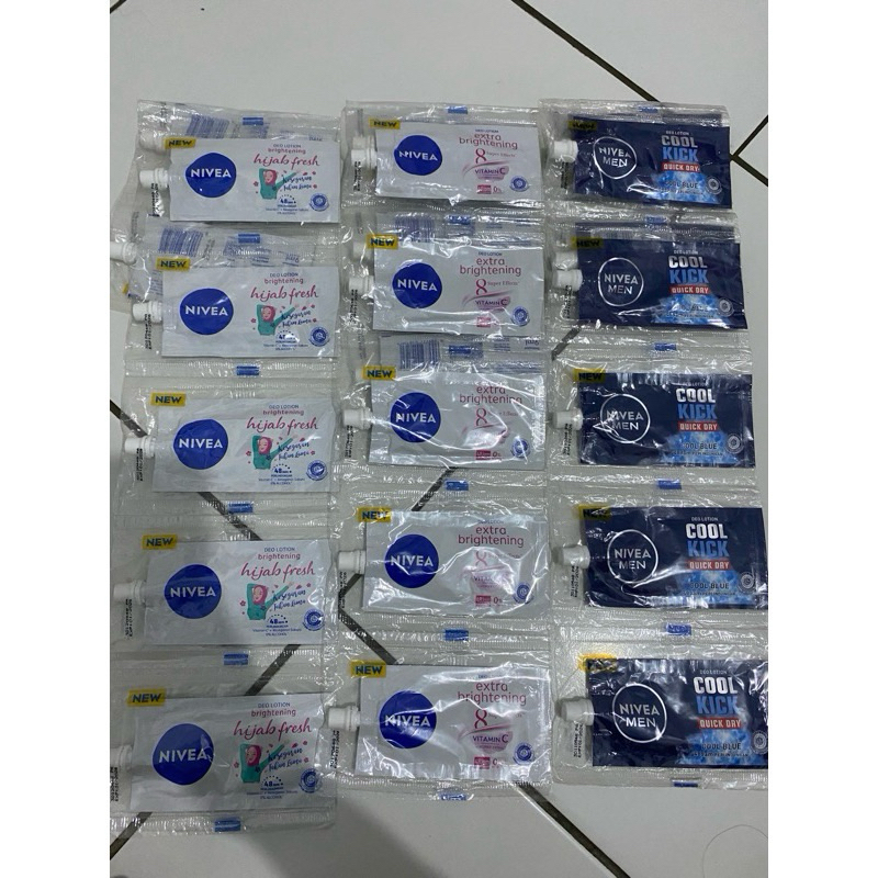 NIVEA DEODORANT RENCENG 12pcs NIVEA Deodorant Deo Lotion Sachet 9ml Brightening Hijab Fresh | Men Co