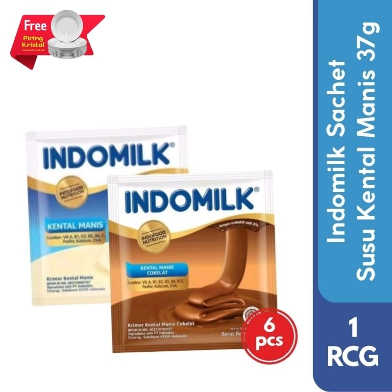 

INDOMILK Susu Kental Manis Sachet 1 Renceng (37g x 6pcs)