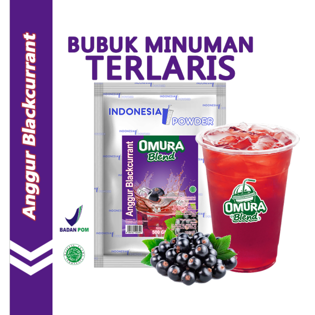 

Anggur / Blackcurrant 500gr / Bubuk Minuman Berkualitas Merk Omura Blend