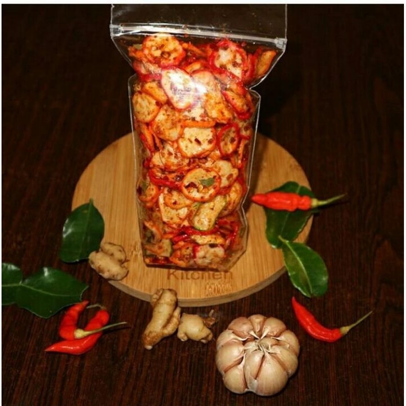 

Kerupuk bantat pedas