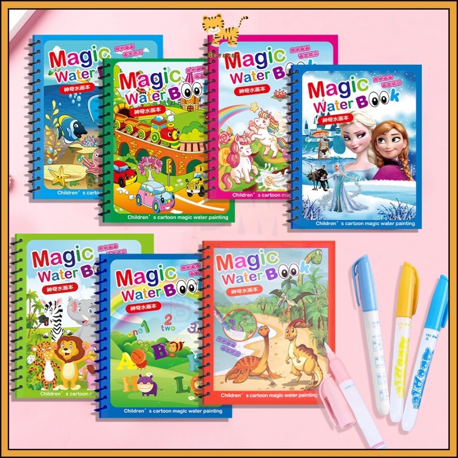 

HJ888 Buku Gambar Ajaib Magic Water Book Untuk Anak Anak