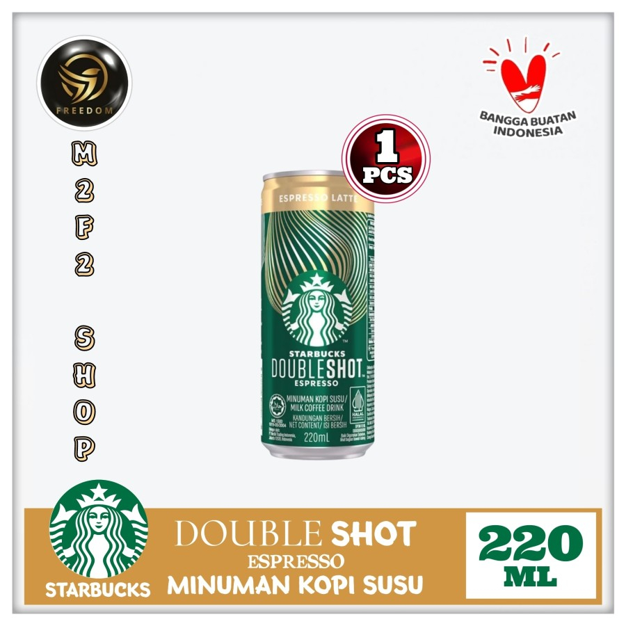 

Starbucks Doubleshot Espresso Latte Coffee Kaleng | Can - 220 ml (Kemasan Satuan)