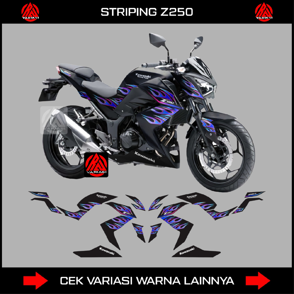 DECAL STRIPING NINJA Z250 / STICKER KAWASAKI NINJA Z250 TRIBAL API