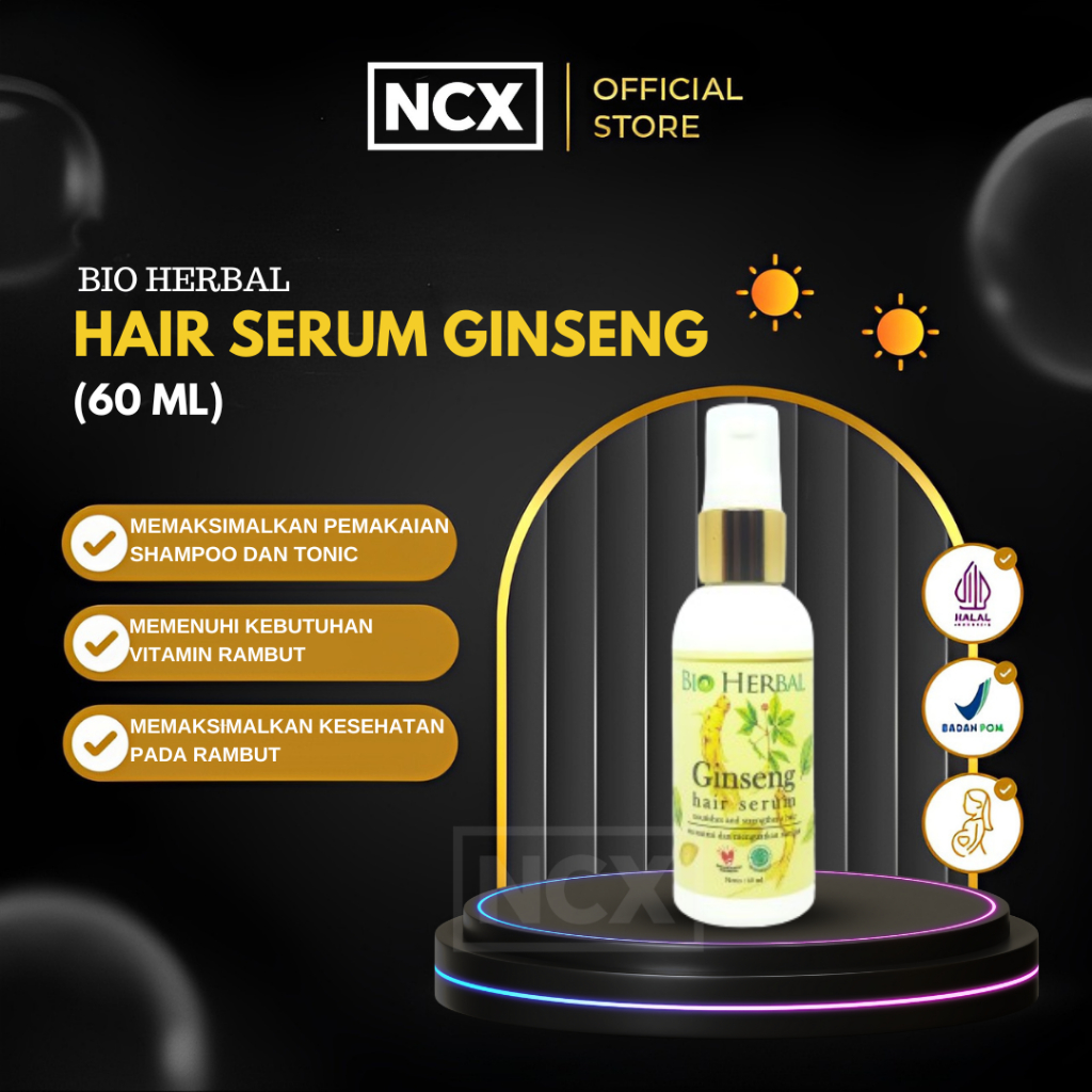 Bio Herbal Hair Serum - Bio herbal Ginseng Hair Serum 60ml - Hair Serum 60ml 100% Original
