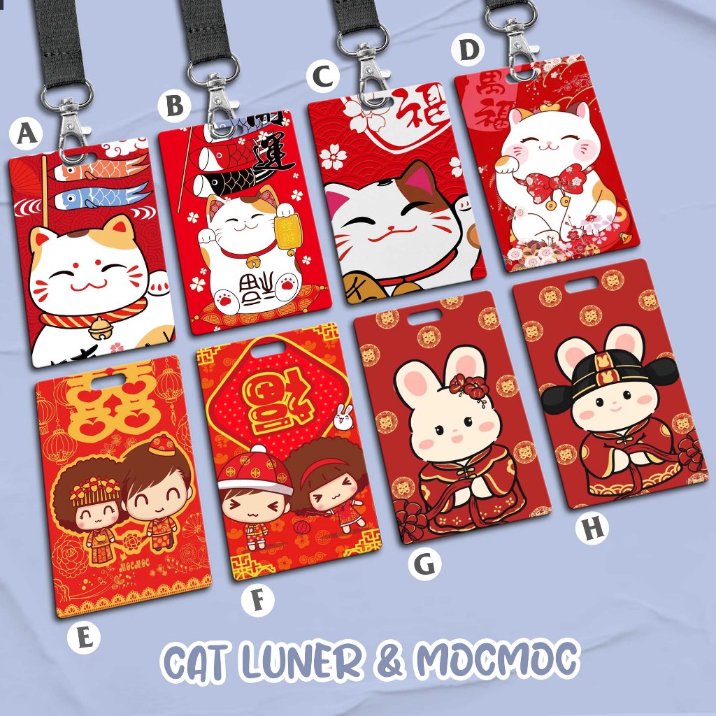 

LANYARD CARD HOLDER Shincia Cat Lunar Mocmoc Gantungan Tali ID Card