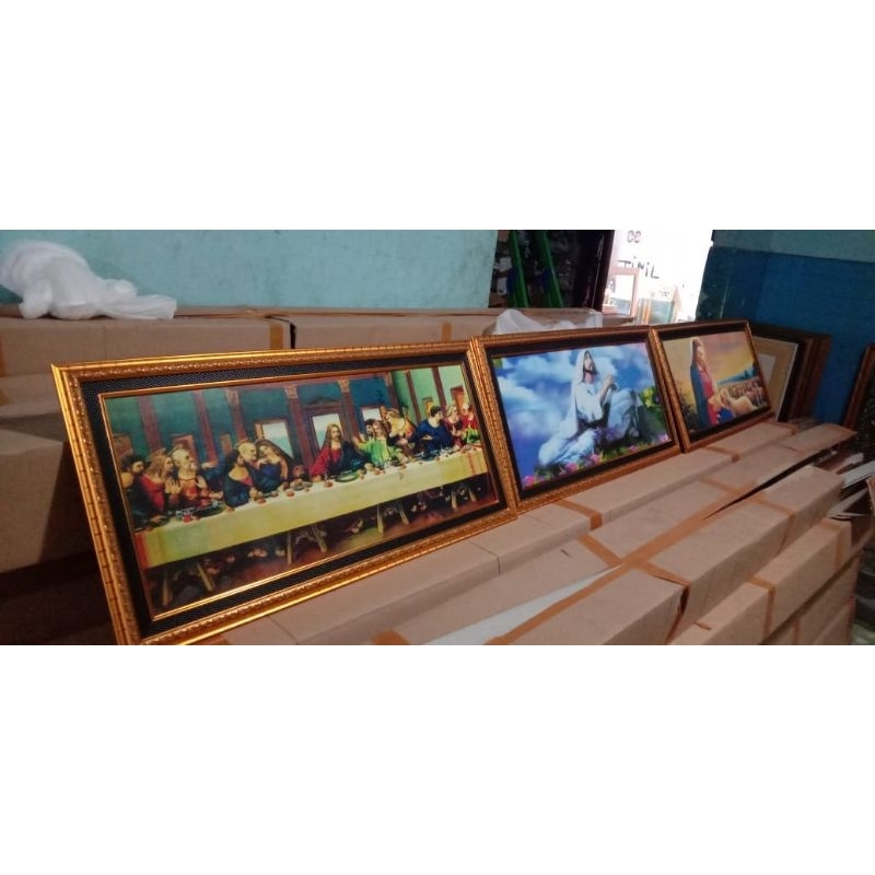 Hiasan Dinding Perjamuan Kudus Bingkai Fiber