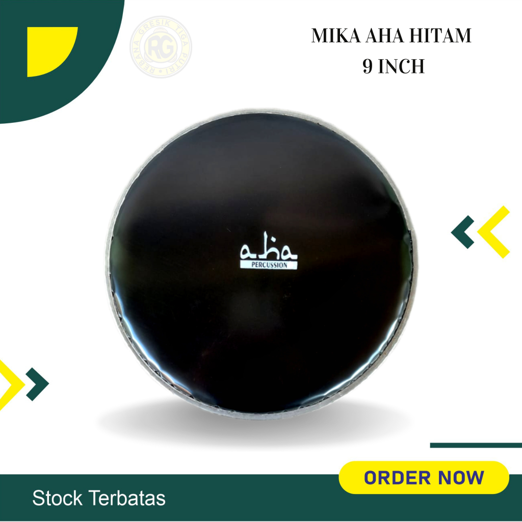 Mika aha ukuran 9in warna hitam buat darbuka