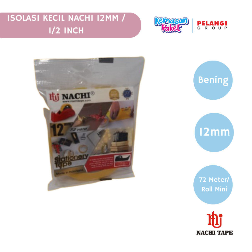 

ISOLASI BENING NACHI TAPE 12 mm STATIONARY TAPE