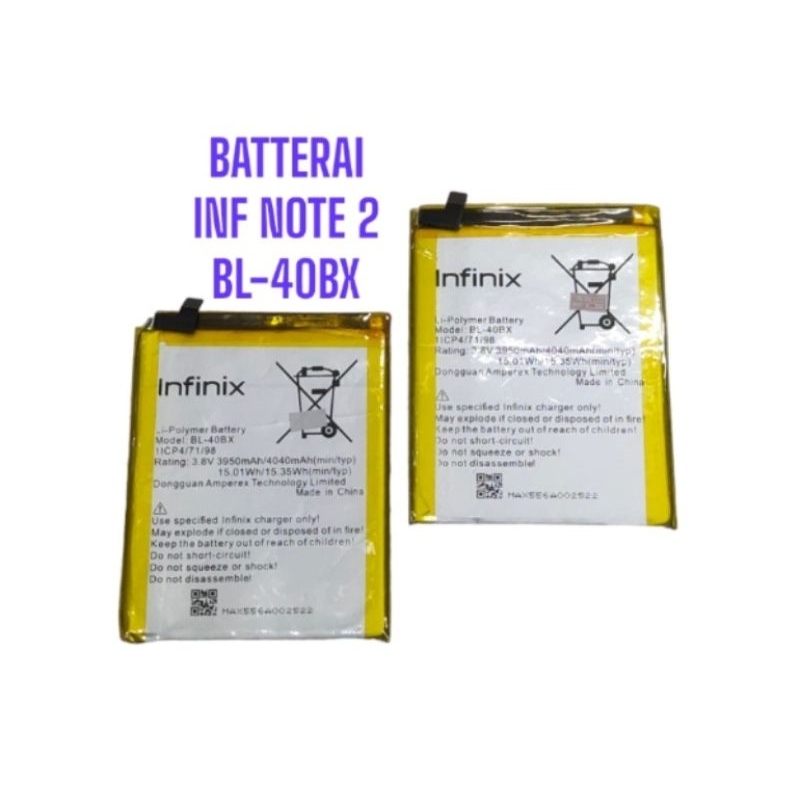 BATTERY BATERAI BATRE BATT INFINIX NOTE 2 / BL40BX - BATT INFINIX NOTE 2