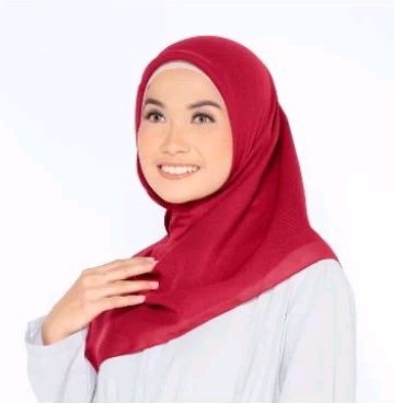 Krudung Merah CerahPromo/Hijab Segi empat Merah CABE/Krudung Merah Termurah