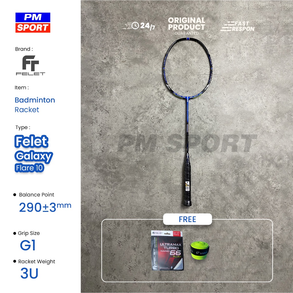 RAKET BADMINTON / BULUTANGKIS FELET GALAXY FLARE-10