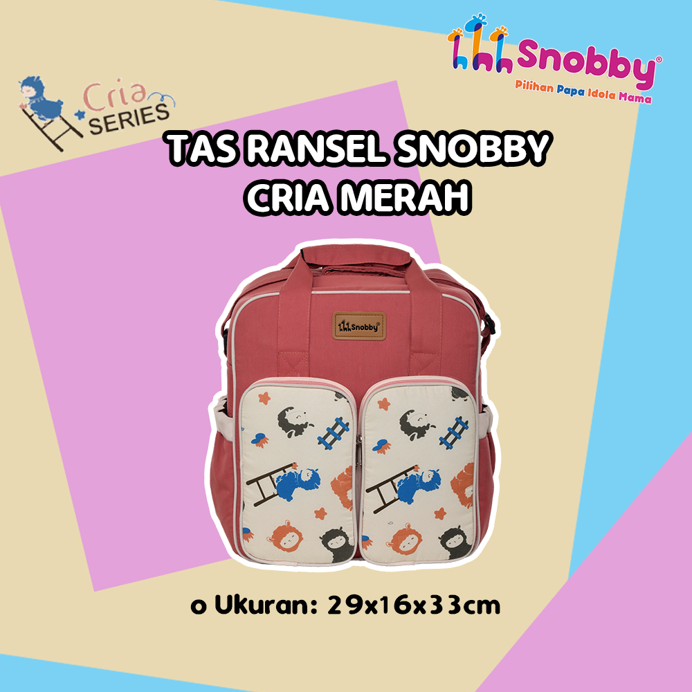 Tahan Lama Tas Ransel Bayi Multifungsi Snobby All Series Tas Diaper Bag Ransel Aesthetic Snobby All