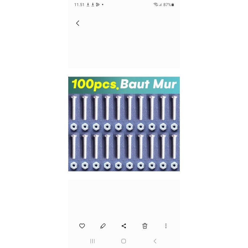 baut set + mur 2mm / baut tamiya