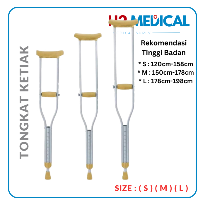 Tongkat Ketiak SELLA Alat Bantu Jalan / Egrang Size ( S ) ( M )
