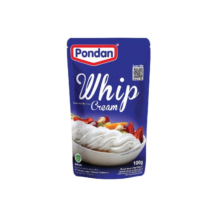 

[Whispers] Pondan Whip Cream Pouch 100gr / Bubuk Instan Krim Kue Whipping