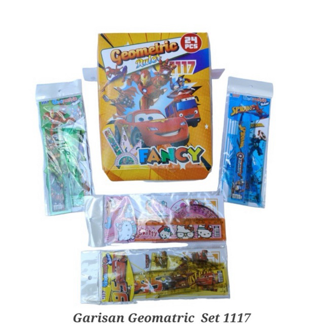 

Penggaris set lengkap SD geomatric/Penggaris 1set lengkap sekolah karakter lucu