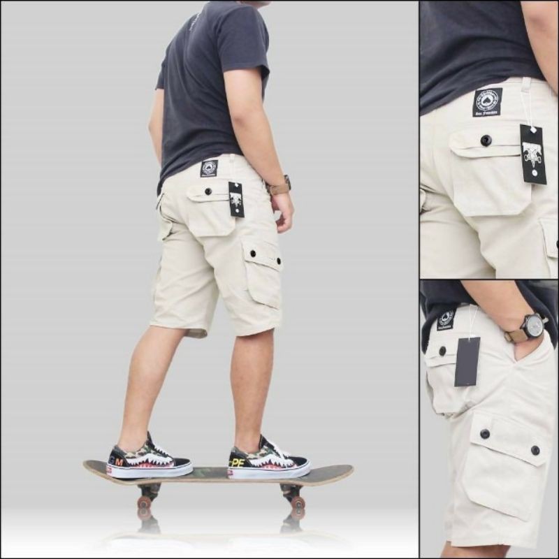 CELANA CARGO PENDEK TERHITS Celana Pendek Pria Cargo Jeans Pendek Pria Cargo Bahan Jeans Termurah