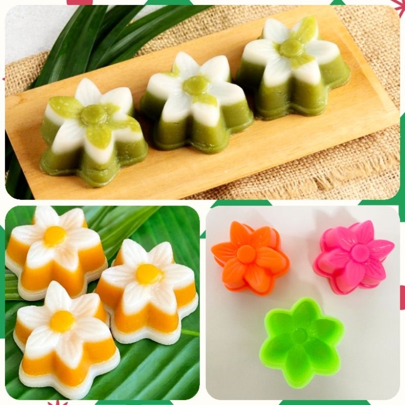 12Biji Cetakan Putu Ayu Bolu Kukus Puding Bunga Tulip