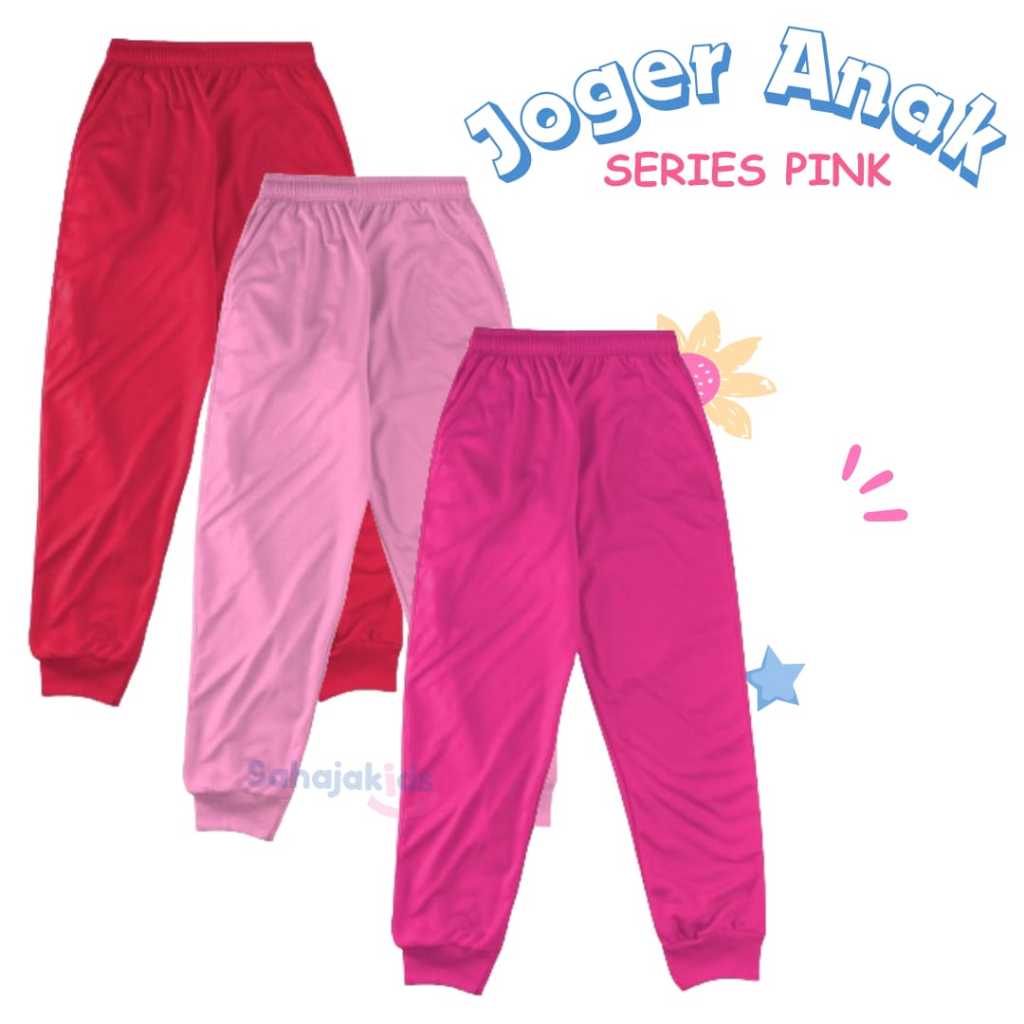 Celana Joger Anak perempuan Celana Training Anak Perempuan Joger Panjang Anak Perempuan Warna Pink  