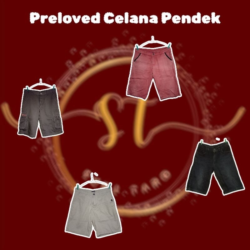 Preloved PL Celana Pendek Jeans Bahan Pria