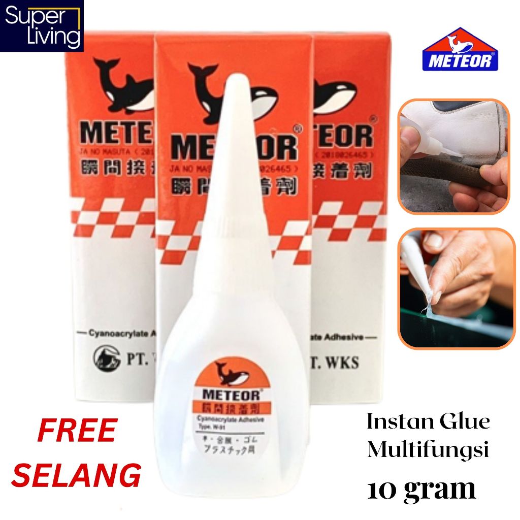 

Lem Korea Tetes Cair 10 ml Super Glue Lem Korea Meteor Serbaguna