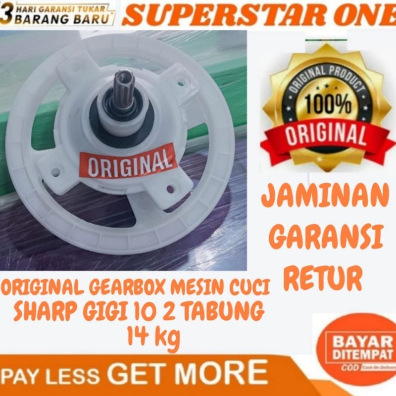 original gearbox mesin cuci sharp gigi 10 model terbaru 14 kg