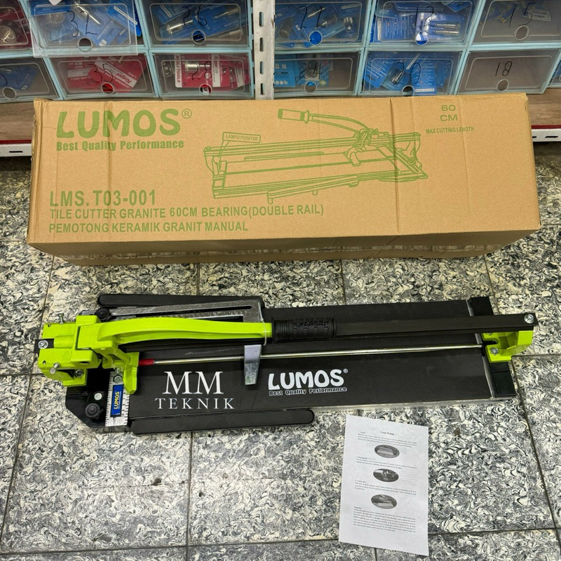 Alat Potong Keramik 60cm Single Rail Laser lumos Tile Cutter Granite Pemotong Granit Manual