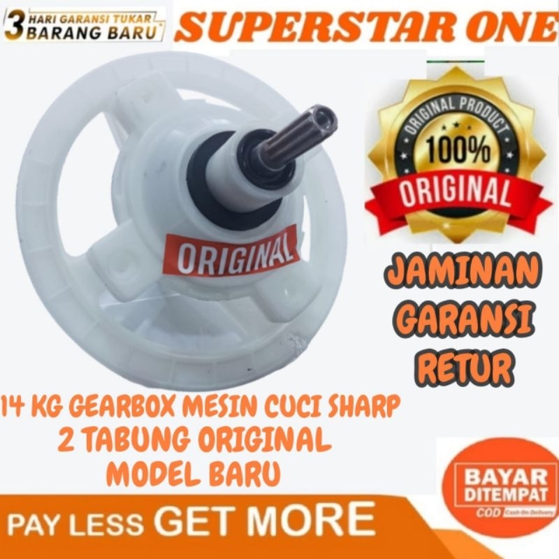 14 kg gearbox mesin cuci sharp 2 tabung original gigi 10 model terbaru